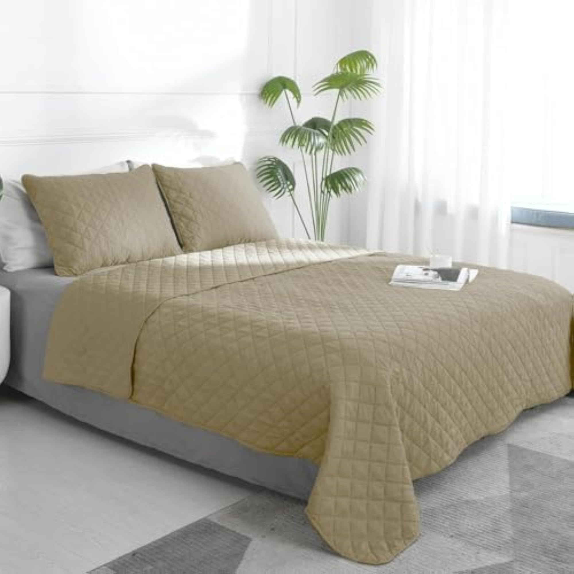 Ultra Soft Double Bed Quilt Bedding Set, Lightweight